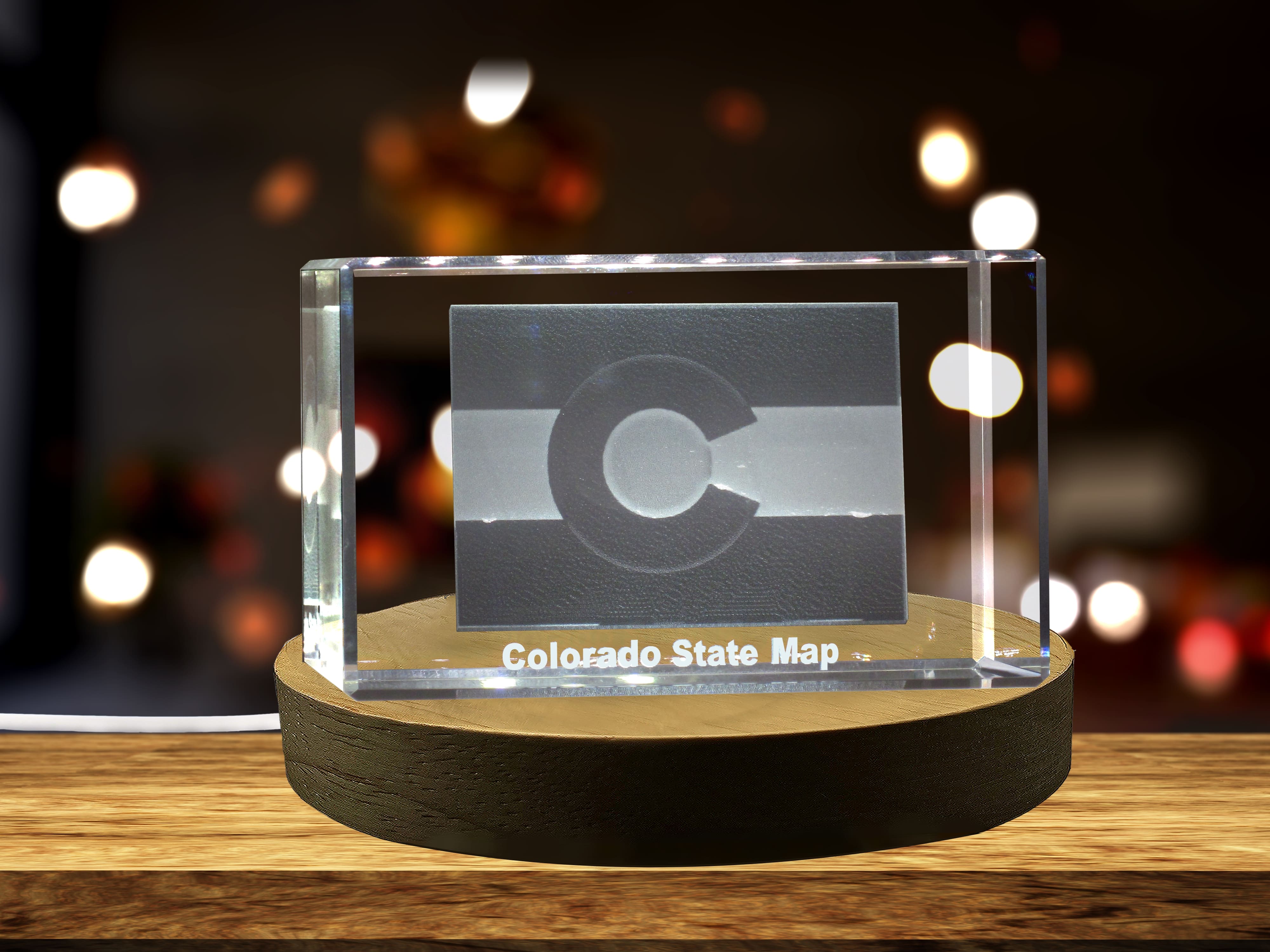 Colorado 3D Engraved Crystal 3D Engraved Crystal Keepsake/Gift/Decor/Collectible/Souvenir A&B Crystal Collection