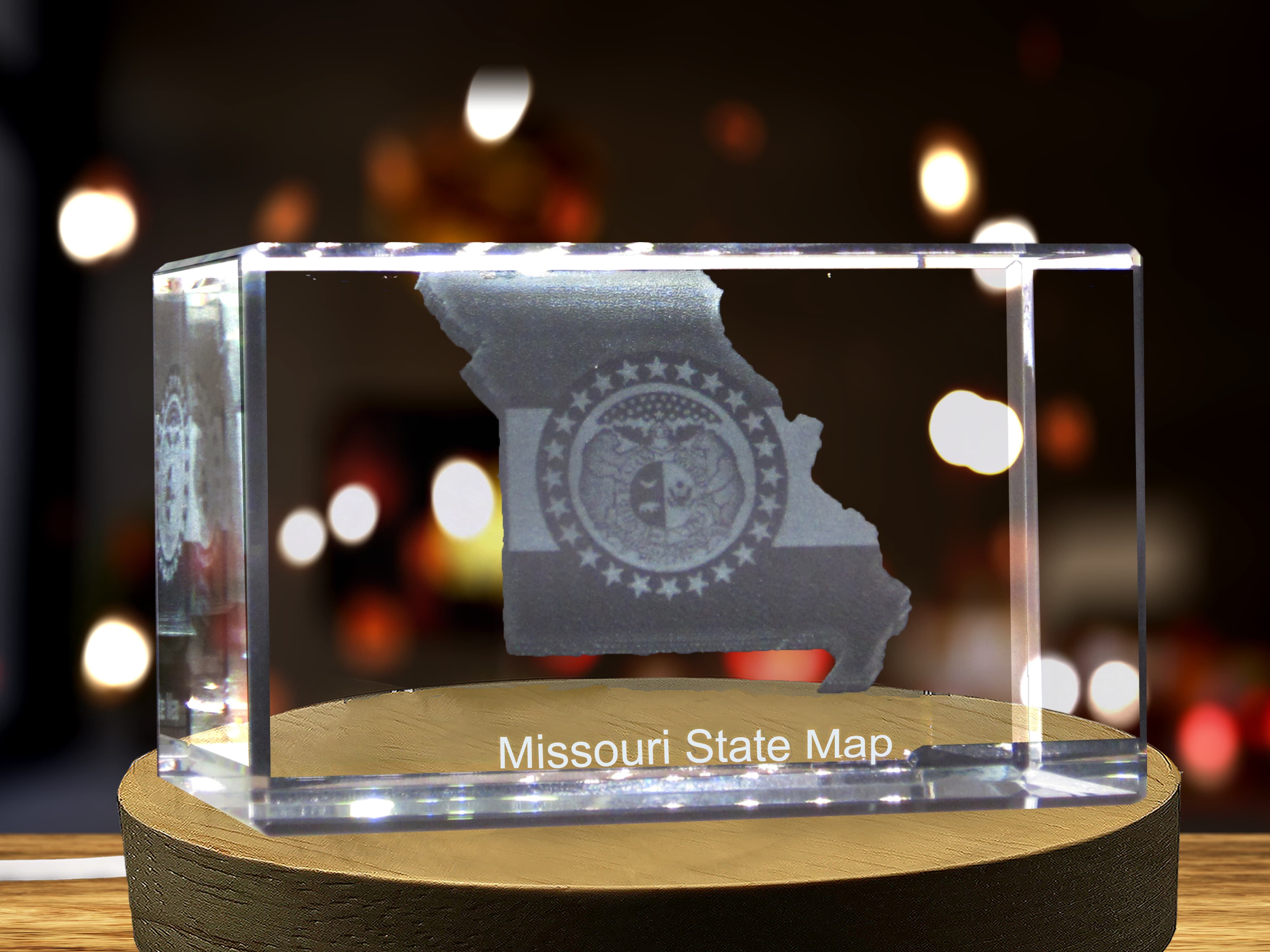 Missouri 3D Engraved Crystal 3D Engraved Crystal Keepsake/Gift/Decor/Collectible/Souvenir A&B Crystal Collection