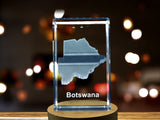 Botswana 3D Engraved Crystal 3D Engraved Crystal Keepsake/Gift/Decor/Collectible/Souvenir A&B Crystal Collection