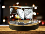 Ohio Map 3D Engraved Crystal 3D Engraved Crystal Keepsake/Gift/Decor/Collectible/Souvenir A&B Crystal Collection
