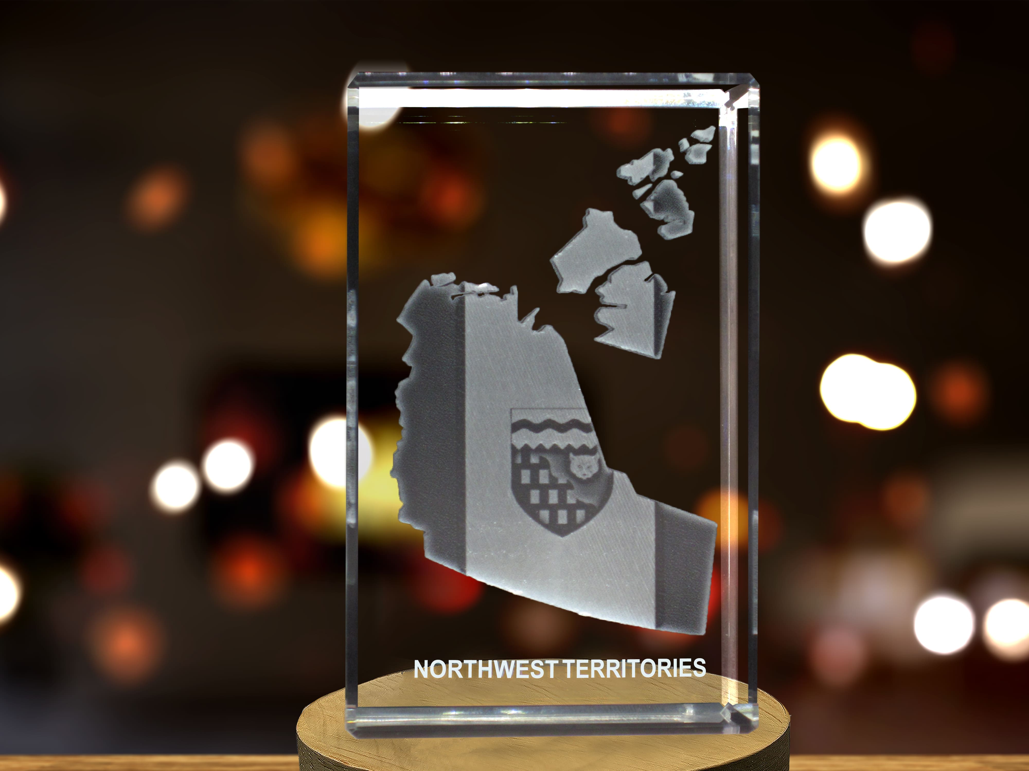 Northwest Territories 3D Engraved Crystal 3D Engraved Crystal Keepsake/Gift/Decor/Collectible/Souvenir A&B Crystal Collection