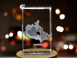 Canada 3D Engraved Crystal 3D Engraved Crystal Keepsake/Gift/Decor/Collectible/Souvenir A&B Crystal Collection