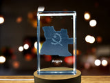 Angola 3D Engraved Crystal 3D Engraved Crystal Keepsake/Gift/Decor/Collectible/Souvenir A&B Crystal Collection