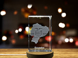 Equador 3D Engraved Crystal 3D Engraved Crystal Keepsake/Gift/Decor/Collectible/Souvenir A&B Crystal Collection