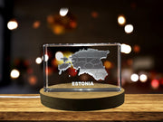 Estonia 3D Engraved Crystal 3D Engraved Crystal Keepsake/Gift/Decor/Collectible/Souvenir