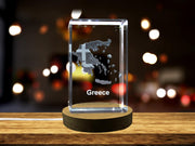 Greece 3D Engraved Crystal 