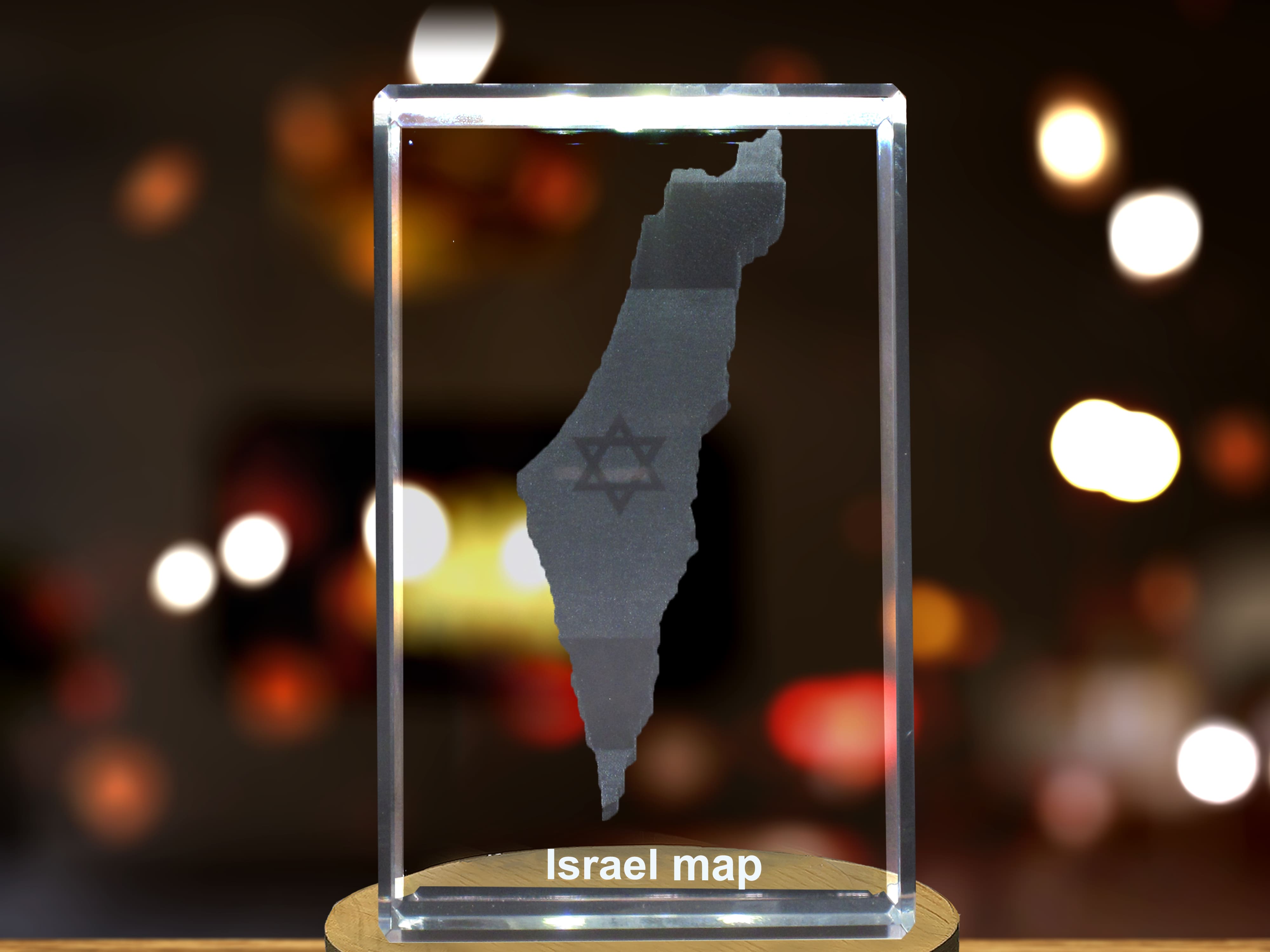 Israel 3D Engraved Crystal 3D Engraved Crystal Keepsake/Gift/Decor/Collectible/Souvenir A&B Crystal Collection