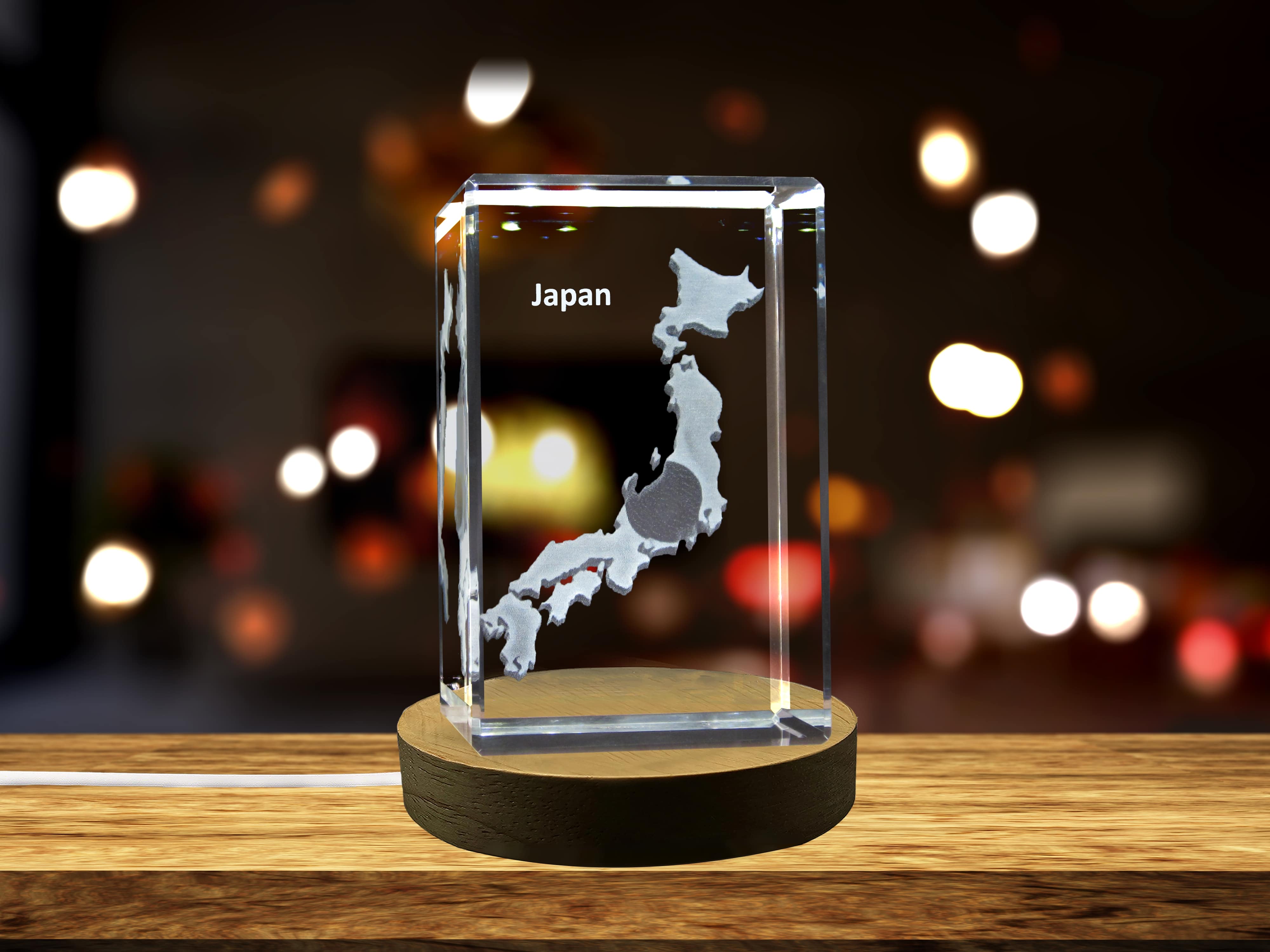 Japan 3D Engraved Crystal 3D Engraved Crystal Keepsake/Gift/Decor/Collectible/Souvenir A&B Crystal Collection