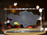 Kazakhstan 3D Engraved Crystal 3D Engraved Crystal Keepsake/Gift/Decor/Collectible/Souvenir A&B Crystal Collection