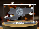 Kyrgyzstan 3D Engraved Crystal 3D Engraved Crystal Keepsake/Gift/Decor/Collectible/Souvenir A&B Crystal Collection