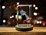 Laos 3D Engraved Crystal 3D Engraved Crystal Keepsake/Gift/Decor/Collectible/Souvenir A&B Crystal Collection