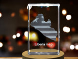Liberia 3D Engraved Crystal 3D Engraved Crystal Keepsake/Gift/Decor/Collectible/Souvenir A&B Crystal Collection