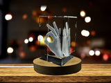 OK Gesture 3D Engraved Crystal Decor A&B Crystal Collection
