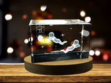 Gemini Zodiac Signe 3D Cadeau de souvenir de cristal gravé gravé