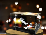 Gemini Zodiac Sign 3D Engraved Crystal Keepsake Gift A&B Crystal Collection