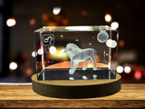 Leo Zodiac Sign 3D Engraved Crystal Keepsake Gift with Free LED Base Light A&B Crystal Collection