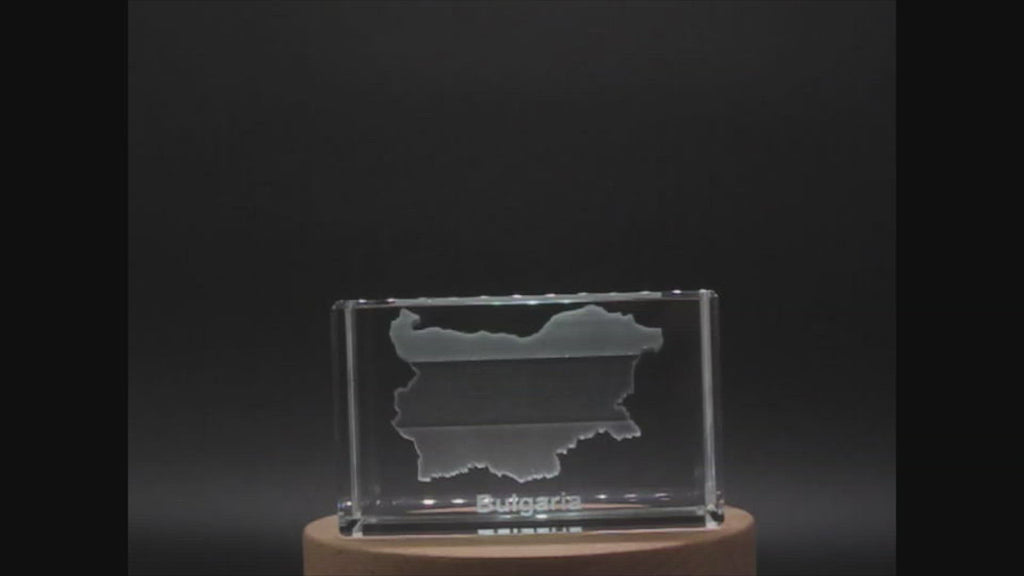 Bulgaria 3D Engraved Crystal 