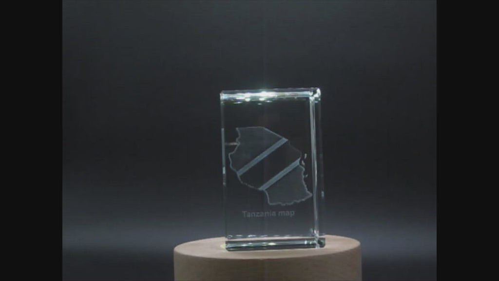Tanzania 3D Engraved Crystall