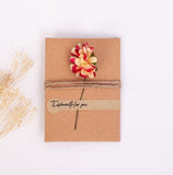 Kraft Greeting Card with Dried Flower - Exquisite Design, Premium Quality
