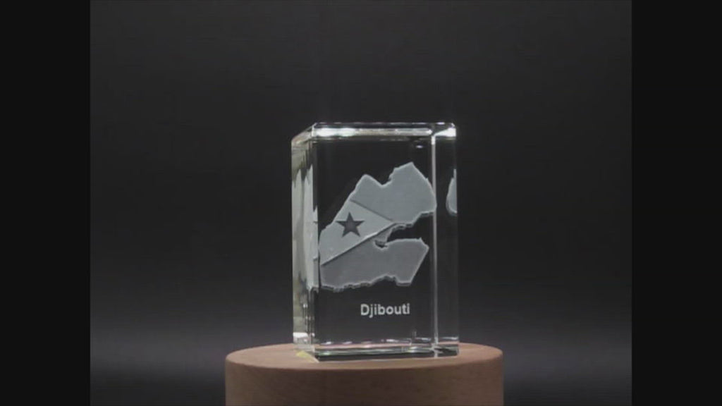 Djibouti 3D Engraved Crystal