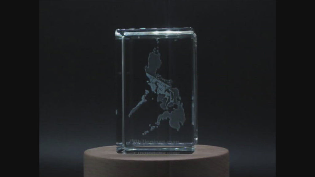 Philippines 3D Engraved Crystal 