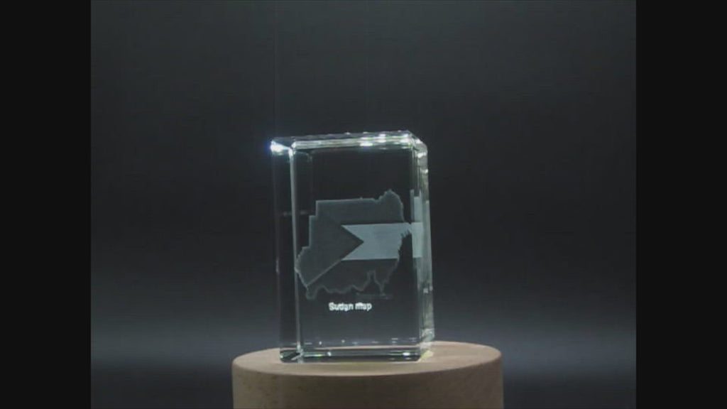 Sudan 3D Engraved Crystal 