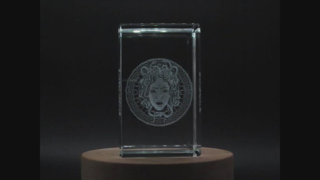 The Gorgons 3D Engraved Crystal 