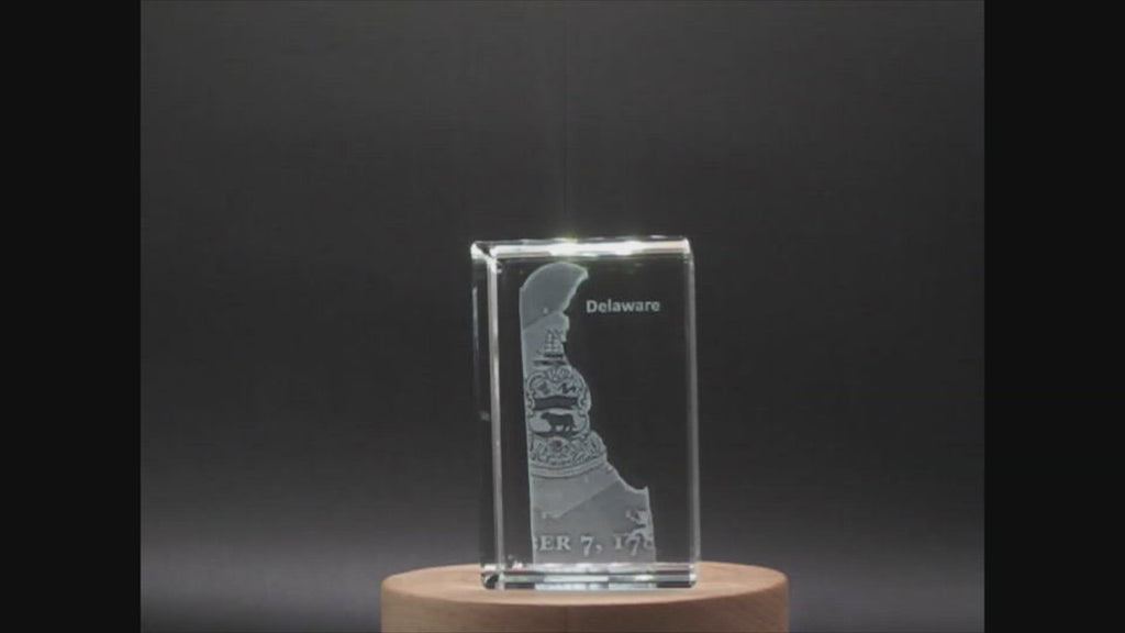 Delaware 3D Engraved Crystal