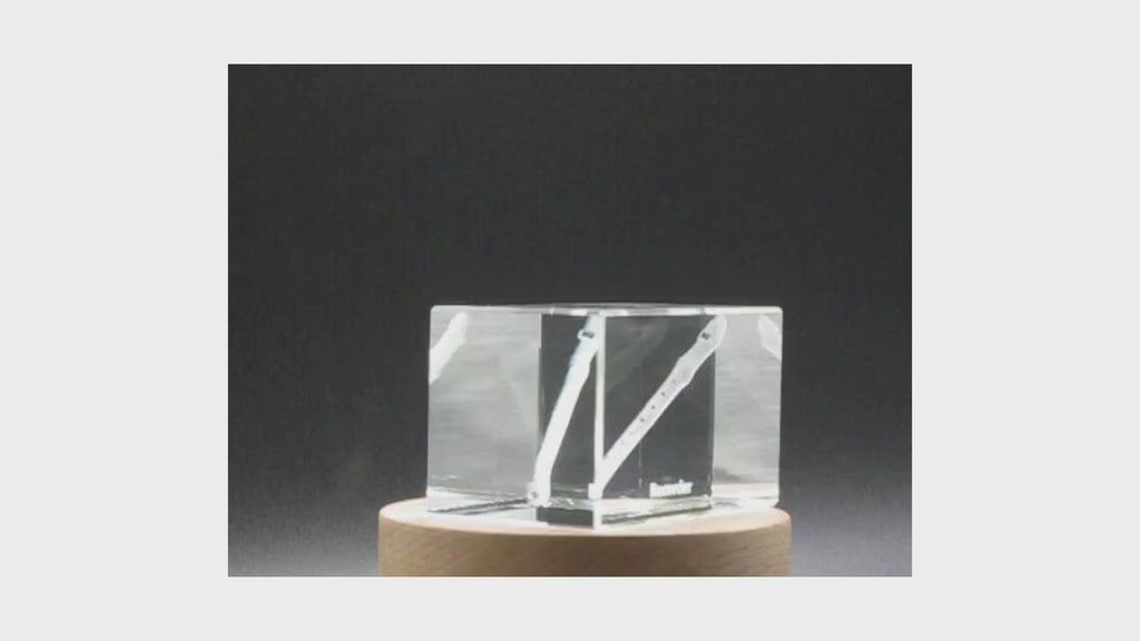 Recorder 3D Engraved Crystal