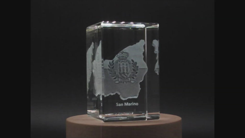 San Marino 3D Engraved Crystal 