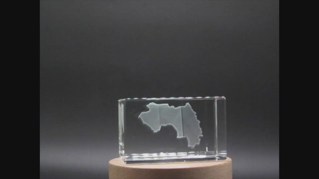 Guinea 3D Engraved Crystal 