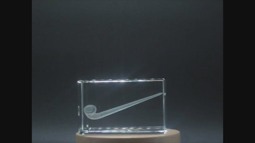Alphorn 3D Engraved Crystal