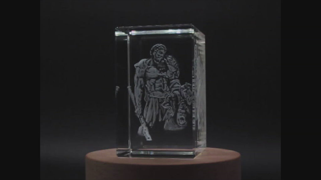 Hercules 3D Engraved Crystal 