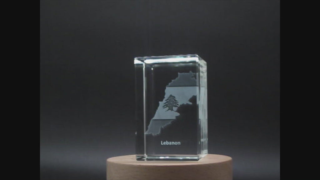 Lebanon 3D Engraved Crystal 