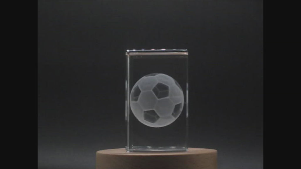 Handball 3D Engraved Crystal 