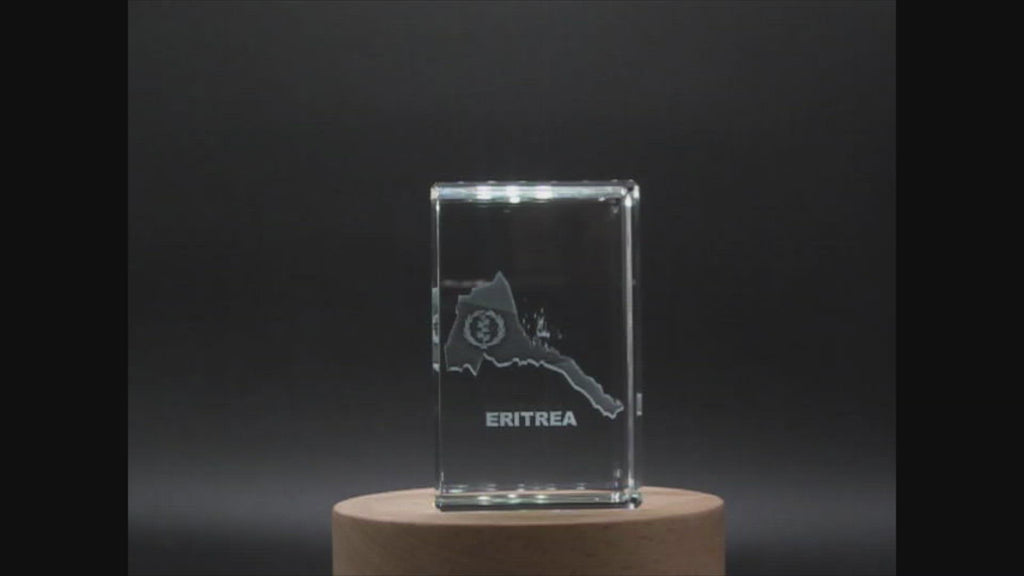 Eritrea 3D Engraved Crystal 