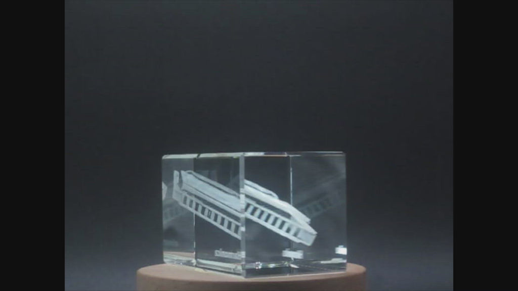 Harmonica 3D Engraved Crystal 
